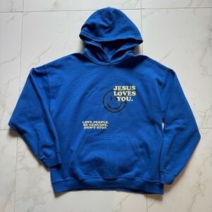 Blue Hoodie with Inspirational Message